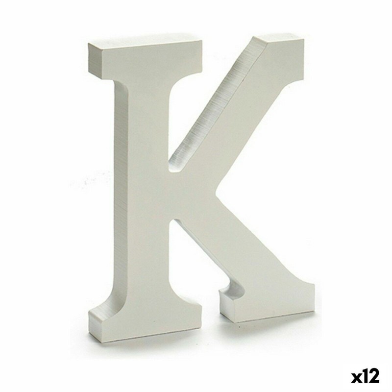 Lettera Pincello K Bianco 1,8 x 21 x 17 cm (12 Unità)