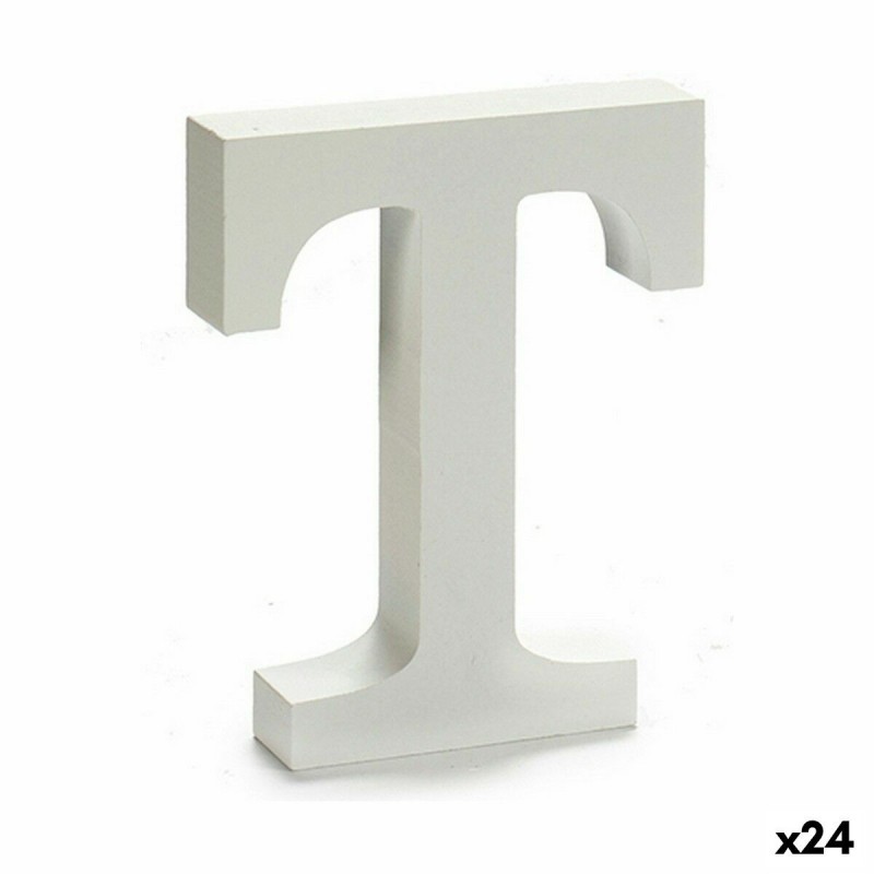 Lettera Pincello T Bianco 2 x 16 x 14,5 cm (24 Unità)