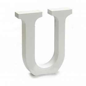 Lettera Pincello U Bianco 2 x 16 x 14,5 cm (24 Unità)