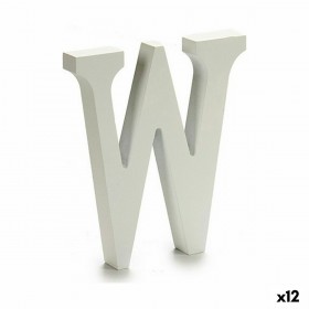 Lettera Pincello W Bianco 1,8 x 21 x 17 cm (12 Unità)