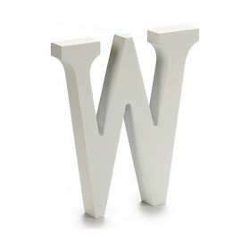 Lettera Pincello W Bianco 1,8 x 21 x 17 cm (12 Unità)