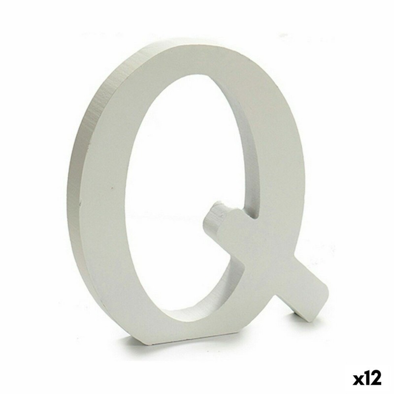 Lettera Pincello Q Bianco 1,8 x 21 x 17 cm (12 Unità)