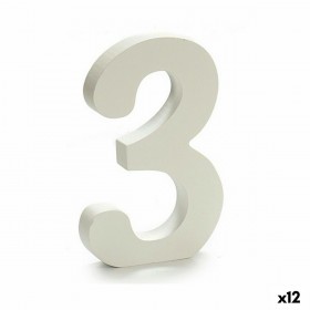 Numeri Pincello 3 Bianco 1,8 x 21 x 17 cm (12 Unità)