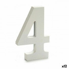 Numeri Pincello 4 Bianco 1,8 x 21 x 17 cm (12 Unità)