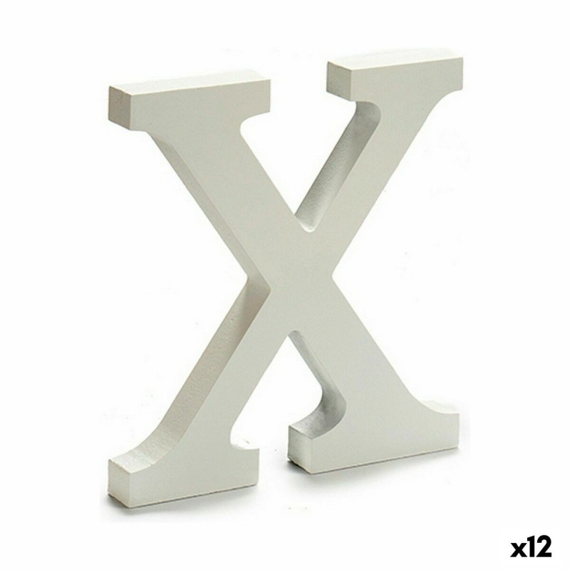 Lettera Pincello X Bianco 1,8 x 21 x 17 cm (12 Unità)