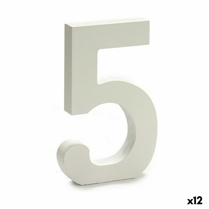 Numeri Pincello 5 Bianco 1,8 x 21 x 17 cm (12 Unità)