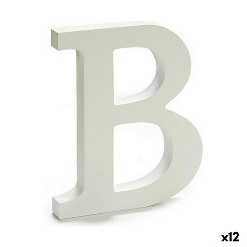 Lettera Pincello B Bianco 1,8 x 21 x 17 cm (12 Unità)