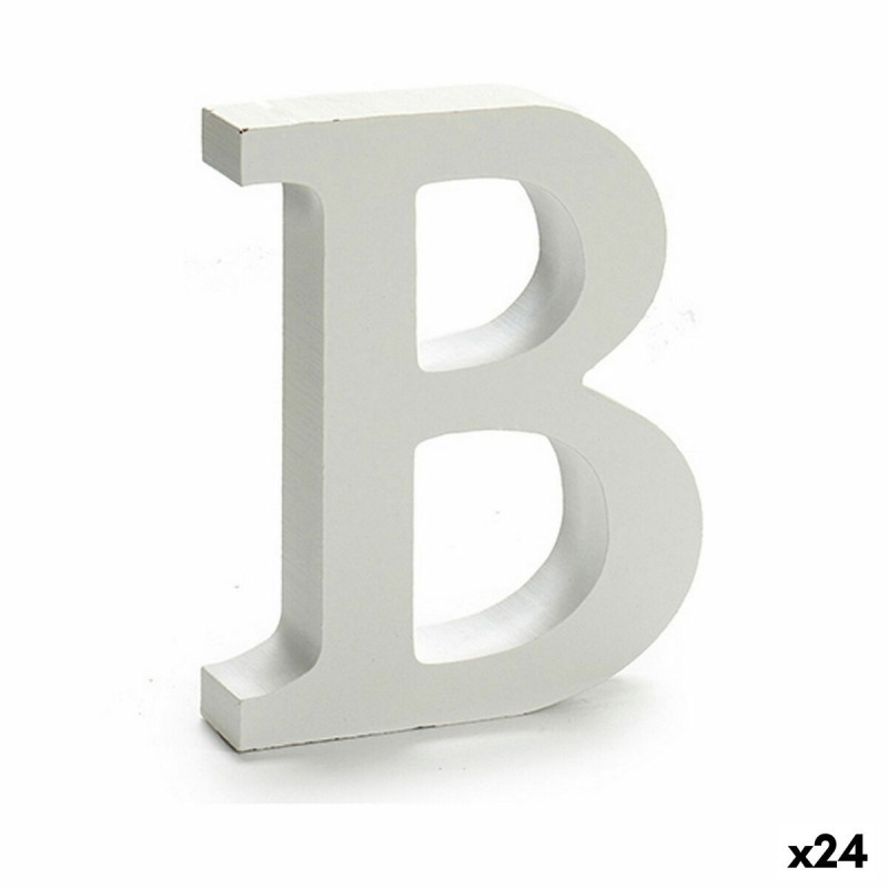 Lettera Pincello B Bianco 2 x 16 x 14,5 cm (24 Unità)