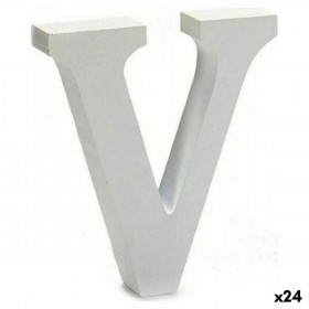 Lettera Pincello V Bianco 2 x 11 cm (24 Unità)