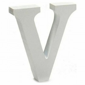 Lettera Pincello V Bianco 2 x 11 cm (24 Unità)