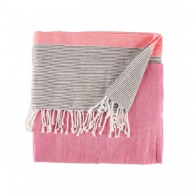 Foulard Multiuso Righe 160 x 200 cm Rosa (12 Unità)