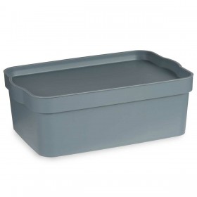 Scatola portaoggetti con coperchio Kipit TP593-2 Grigio Plastica 6 L 21,5 x 11 x 32 cm (12 Unità)