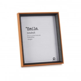 Cornice Portafoto Cristallo Nero Marrone Legno MDF (22 x 27 x 3 cm) (6 Unità)