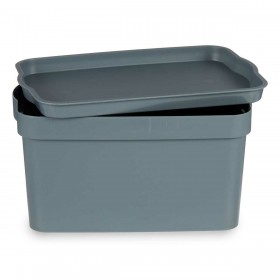 Scatola Multiuso Kipit TP592-2 Grigio Plastica 2,3 L 13,5 x 11 x 20 cm (24 Unità)