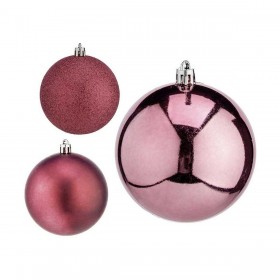 Set di palline di Natale Krist+ 00800 Rosa Plastica (24 Unità)