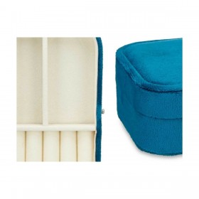 Scatola-Portagioie Azzurro Velluto (16,2 x 6 x 11,5 cm) (12 Unità)