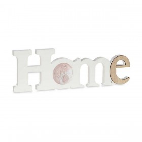 Cornice Portafoto Home Bianco Marrone Legno MDF 40 x 13,5 x 1,7 cm (6 Unità)