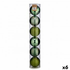 Set di palline di Natale Krist+ 00804 Verde Plastica Ø 12 cm 6 Pezzi (6 Unità)