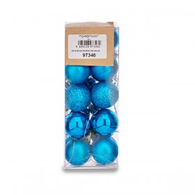 Set di palline di Natale Krist+ K1912474-2 Azzurro Plastica Ø 3 cm (12 Unità)