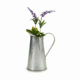 Vaso Ibergarden J60700-B Argentato Zinco Modello Scaldalatte 17 x 21,5 x 11,3 cm (24 Unità)