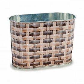 Vaso Ibergarden H18A3528D Metallo vimini Ovale 12,7 x 15 x 23,5 cm (24 Unità)