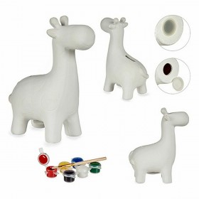 Salvadanaio da Dipingere Pincello BS2316 Ceramica Giraffa 6,8 x 16,2 x 13,2 cm (12 Unità)