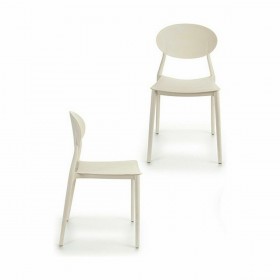 Sedia da Sala da Pranzo Bianco Plastica 41 x 81 x 49 cm (4 Unità)