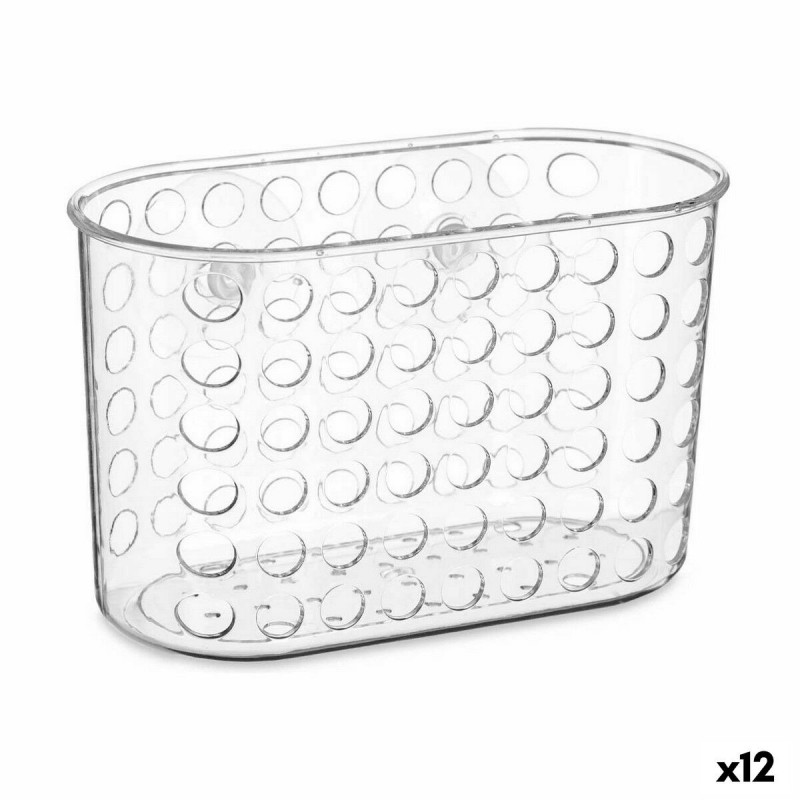 Supporto Contenitore per Vasca da Bagno Berilo 54160 Trasparente PVC Plastica 19,3 x 12 x 9 cm (12 Unità)