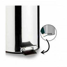 Cestino a pedale Berilo B0010-7L Argentato Acciaio inossidabile Plastica 7 L (4 Unità)