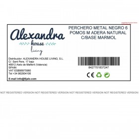 Appendiabiti Alexandra House Living Nero 34 x 172 cm