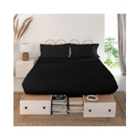Lenzuolo Superiore HappyFriday Basic Nero 180 x 270 cm