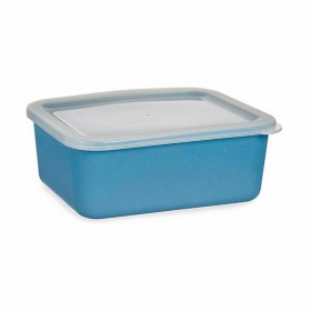 Scatola portaoggetti con coperchio Blu scuro 14,5 x 7 x 19,5 cm (6 Unità)