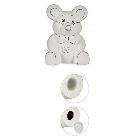 Salvadanaio da Dipingere Pincello BS1802 Ceramica Mouse 14,7 x 20,8 x 16,3 cm (12 Unità)