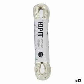 Corda per Stendere Kipit HH023C(S/C) Bianco PVC 30 m (12 Unità)