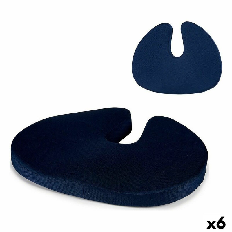 Cuscino Imbottito Funzione di memoria Sedile Azzurro 36 x 5 x 47 cm (6 Unità)