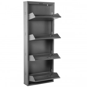 Scarpiera Alexandra House Living Grigio 50 x 136 x 15 cm 4 casseti