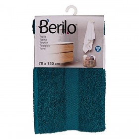 Telo da bagno Berilo 89674 Azzurro 80 % cotone 20 % Poliestere 70 x 130 cm (3 Unità)