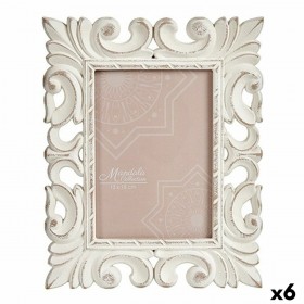 Cornice Portafoto Bianco Legno MDF 21,2 x 13 x 26,5 cm (6 Unità)