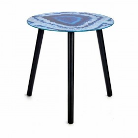 Tavolo aggiuntivo Marmo Azzurro Nero Cristallo 40 x 41,5 x 40 cm (4 Unità)