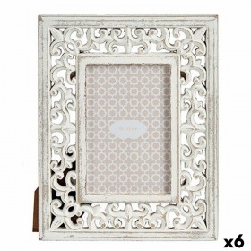 Cornice Portafoto Bianco Legno MDF 19,6 x 24,5 x 1 cm (6 Unità)