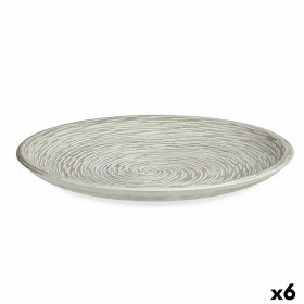 Piatto Decorativo Bianco Spirale Ø 29 cm (6 Unità)