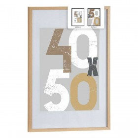 Cornice Portafoto 52,5 x 2,5 x 72,5 cm Naturale Plastica Legno MDF (6 Unità)