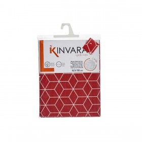 Tovaglia Kinvara CUBIC-26195-1 Rosso Granato Tela 140 x 180 cm Antimacchia Astratto (10 Unità)