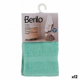 Telo da bagno Berilo 5311 Turchese 80 % cotone 20 % Poliestere 30 x 0,5 x 50 cm (12 Unità)