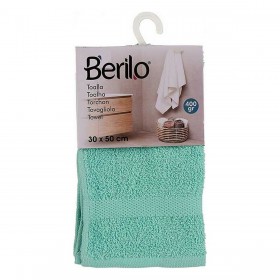 Telo da bagno Berilo 5311 Turchese 80 % cotone 20 % Poliestere 30 x 0,5 x 50 cm (12 Unità)