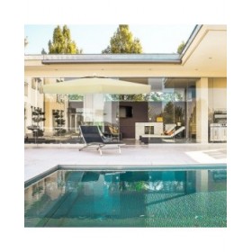 Marbueno Ombrellone Alluminio 8 Stecche D270 cm Poliestere Bianco Giardino, Piscina e Terrazza 10182