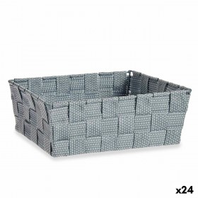 Cestino Multiuso Kipit A3-6930A9 Grigio Stoffa 2,4 L 20 x 8 x 24 cm (24 Unità)