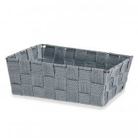 Cestino Multiuso Kipit A3-6930A9 Grigio Stoffa 2,4 L 20 x 8 x 24 cm (24 Unità)