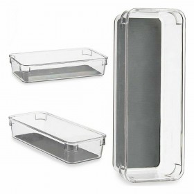 Contenitori per Cassetti Kinvara W623310 Grigio Plastica riciclata 9,3 x 4,5 x 23 cm (24 Unità)