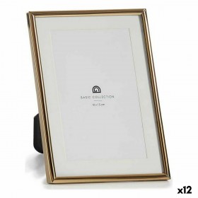 Cornice Portafoto MS610001-MAT GOLD Dorato Cristallo Acciaio (12 Unità)